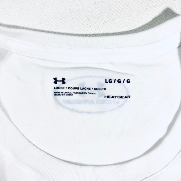 NWT Under Armour Baseline Basketball Tee White - Picture 6 of 9